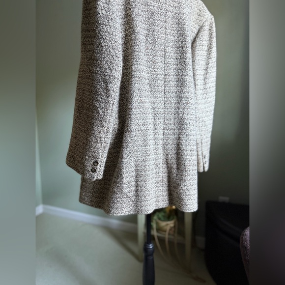 Tan and Black Tweed Oversized Blazer - Picture 7 of 7